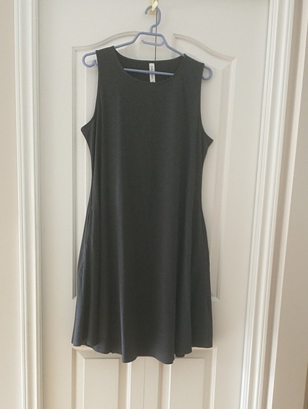Zenana Premium Sleeveless Flared Charcoal Gray Dress Size 1X